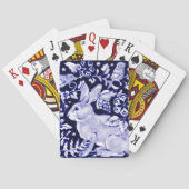 Dedham Blue Rabbit, Classic Blue & White Design Pl Pokerkaarten (Achterkant)
