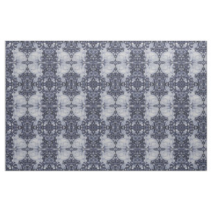 Dedham Blue & White Rabbit Ceramic Tile Fabric Art Stof