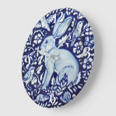 Dedham Cobalt Blue & White Rabbit Bord Clock Bird Grote Klok (Hoek)