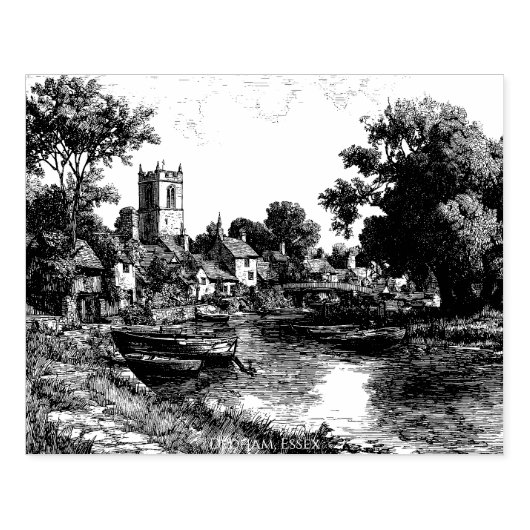 Dedham, Essex,  schets Rubberstempel (Afrduk)
