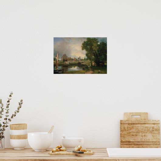 Dedham Lock and Mill, 1820 Poster (Keuken)