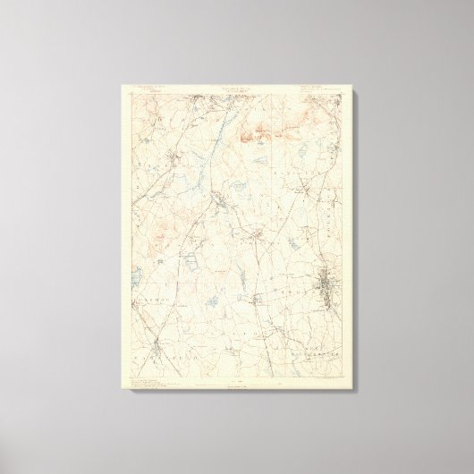 Dedham, Massachusetts Canvas Afdruk (Voorkant)