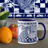 Dedham Rabbit Bunny Donkerblauw Wit Schattige Tege Mok