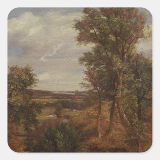 Dedham Vale, 1802 (olie op doek) Vierkante Sticker (Voorkant)