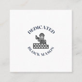 DEDICATED BLOCK MASON VIERKANTE VISITEKAARTJE (Voorkant)