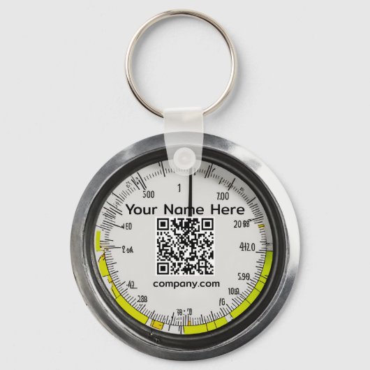 Dedicated Diver's gepersonaliseerd met QR-code Sleutelhanger (Achterkant)