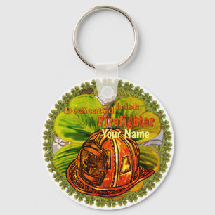 Dedicated Ierse brandweerman sleutelhanger