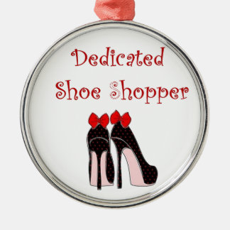 Dedicated Shoe Shopper Metalen Ornament