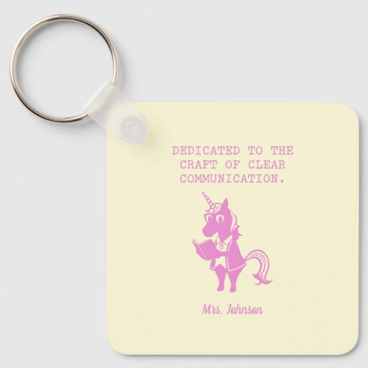 Dedicated To Craft of Clear Communication Sleutelhanger (Voorkant)