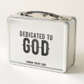 DEDICATED TO GOD  COOL BLACK TEKST (Achterkant)