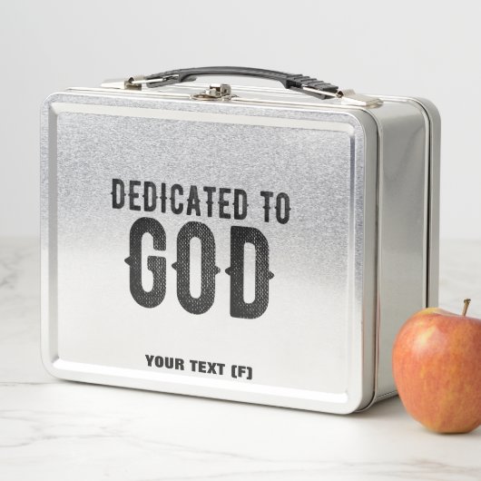 DEDICATED TO GOD  COOL BLACK TEKST (In situ)