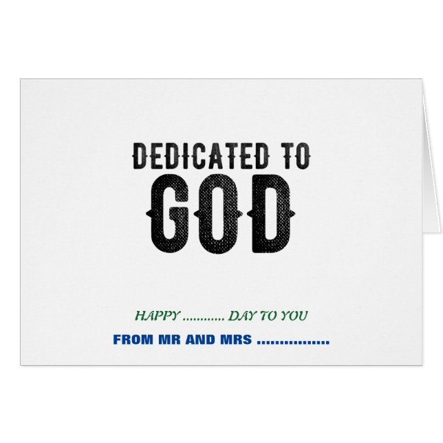 DEDICATED TO GOD  COOL BLACK TEKST (Voorkant Horizontaal)
