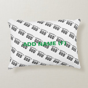 DEDICATED TO GOD COOL  BLACK TEKST ACCENT KUSSEN