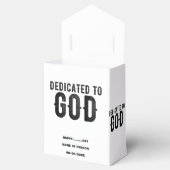DEDICATED TO GOD COOL BLACK TEKST BEDANKDOOSJES (Geopend)