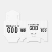 DEDICATED TO GOD COOL BLACK TEKST BEDANKDOOSJES (Uitgevouwen)