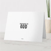 DEDICATED TO GOD  COOL BLACK TEKST BEDANKKAART (Achterkant)