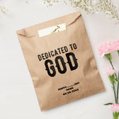 DEDICATED TO GOD COOL BLACK TEKST BEDANKZAKJE (Gezegeld)