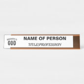 DEDICATED TO GOD COOL  BLACK TEKST BUREAU NAAMBORDJE (Voorkant)