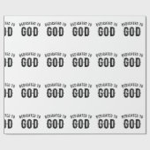 DEDICATED TO GOD COOL BLACK TEKST CADEAUPAPIER (Vlak)