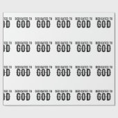 DEDICATED TO GOD  COOL BLACK TEKST CADEAUPAPIER (Vlak)
