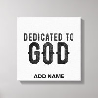DEDICATED TO GOD COOL BLACK TEKST