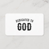 DEDICATED TO GOD COOL  BLACK TEKST CONTACTKAARTJE (Achterkant)