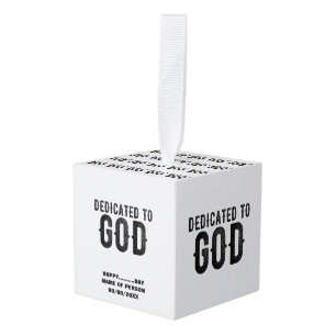 DEDICATED TO GOD COOL BLACK TEKST DECORATIE