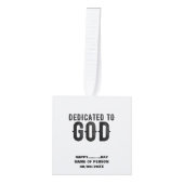 DEDICATED TO GOD COOL BLACK TEKST DECORATIE (Voorkant)