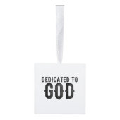 DEDICATED TO GOD COOL BLACK TEKST DECORATIE (Rechts)