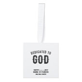 DEDICATED TO GOD COOL  BLACK TEKST DECORATIE (Voorkant)