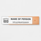 DEDICATED TO GOD COOL BLACK TEKST DEURBORDJE (Voorkant)