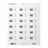 DEDICATED TO GOD  COOL BLACK TEKST ETIKET (Full Sheet)