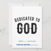 DEDICATED TO GOD COOL BLACK TEKST