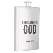 DEDICATED TO GOD COOL BLACK TEKST FLACON (Rechts)