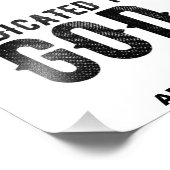 DEDICATED TO GOD  COOL BLACK TEKST FOTO AFDRUK (Hoek)