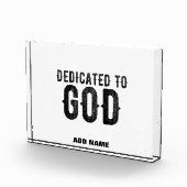 DEDICATED TO GOD COOL BLACK TEKST FOTOBLOKKEN (Rechts)