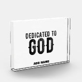 DEDICATED TO GOD COOL BLACK TEKST FOTOBLOKKEN (Links)