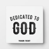 DEDICATED TO GOD COOL  BLACK TEKST FOTOPLAAT (Voorkant)