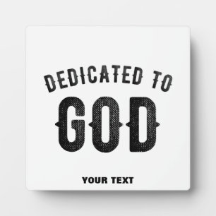 DEDICATED TO GOD COOL  BLACK TEKST FOTOPLAAT