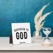 DEDICATED TO GOD COOL  BLACK TEKST FOTOPLAAT (Insitu)