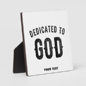 DEDICATED TO GOD COOL  BLACK TEKST FOTOPLAAT (Voorkant)