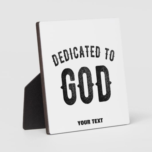 DEDICATED TO GOD COOL  BLACK TEKST FOTOPLAAT (Voorkant)