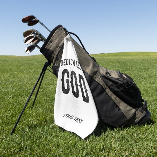 DEDICATED TO GOD COOL BLACK TEKST GOLFHANDDOEK (Groen)