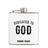 DEDICATED TO GOD COOL  BLACK TEKST HEUPFLES (Voorkant)