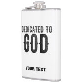 DEDICATED TO GOD  COOL BLACK TEKST HEUPFLES (Links)