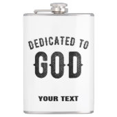 DEDICATED TO GOD COOL  BLACK TEKST HEUPFLES (Voorkant)