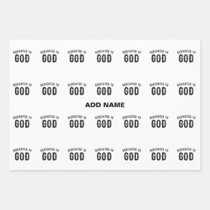 DEDICATED TO GOD COOL  BLACK TEKST INPAKPAPIER VEL