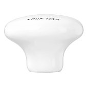 DEDICATED TO GOD  COOL BLACK TEKST KERAMISCHE KNOP (Zijkant)