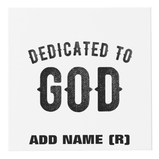 DEDICATED TO GOD COOL  BLACK TEKST KUBUS (Rechts)