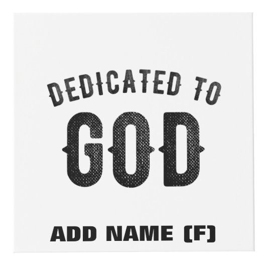 DEDICATED TO GOD COOL  BLACK TEKST KUBUS (Voorkant)